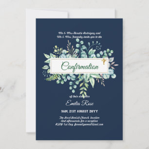 Greenery CONFIRMATION Invite Modern Double Sided