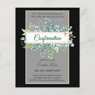 Greenery CONFIRMATION Invite Modern Double Sided Flyer