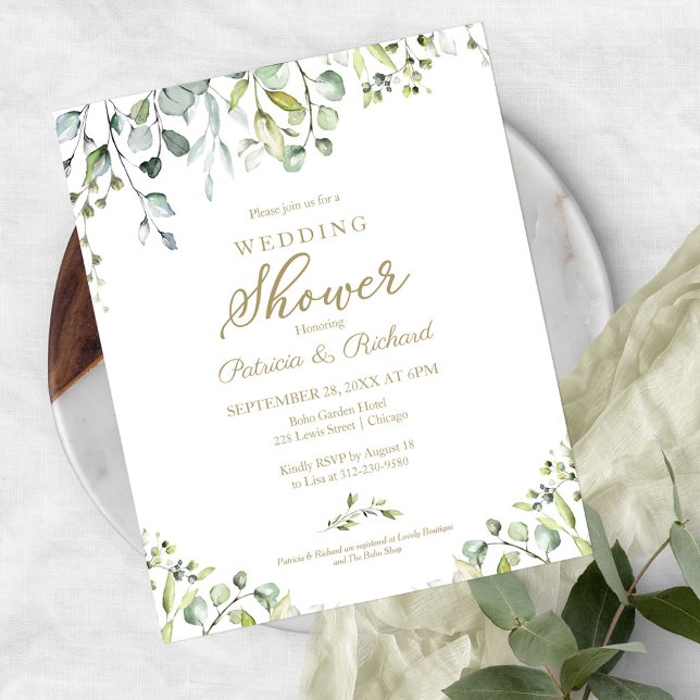 Greenery Couples Shower Budget Invitations (Creator Uploaded)