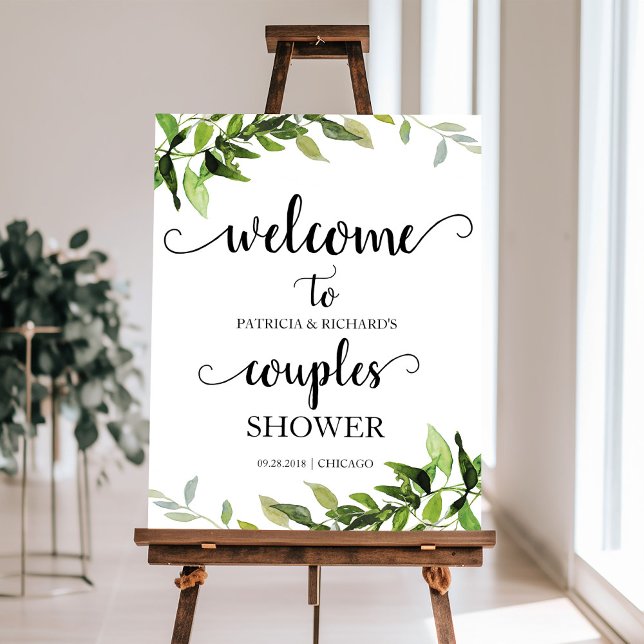 Greenery Couples Shower Welcome Sign (Creator Uploaded)