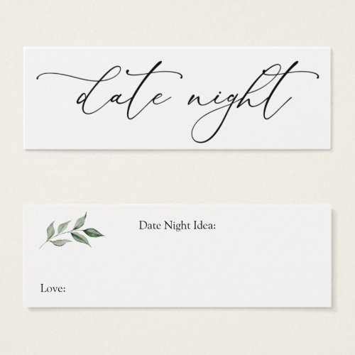 Greenery Date Night Idea Card