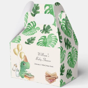 Greenery Dinosaur Storybook Balloon Baby Shower Favor Boxes