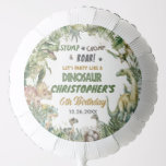 Greenery Dinosaurs Jurassic Boy Birthday Balloon<br><div class="desc">Personalize this roar-some Dinosaur Birthday Party balloon with your own wording and details easily and quickly,  simply press the Edit Using Design Tools button to further re-arrange and format the style and placement of the text.  Featuring watercolor tyrannosaurus,  triceratops,   brontosaurus,  spinosaurus and Jurassic greenery.
(c) The Happy Cat Studio</div>