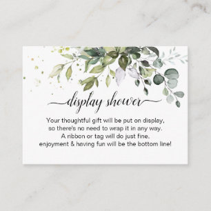 Greenery Display Shower Enclosure Card