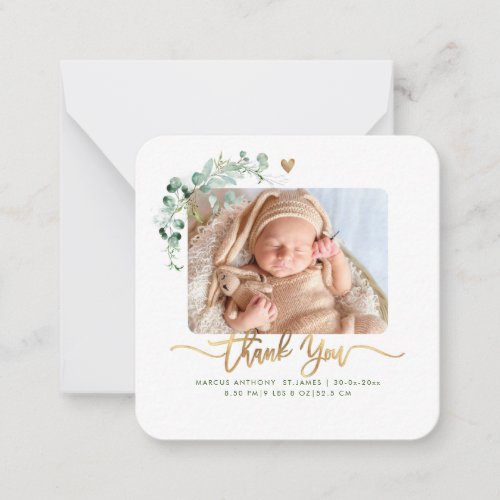 Greenery Dragonfly Shower Thank You DIY Color Note Card