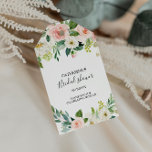 Greenery Elegant Floral Bridal Shower Gift Tags<br><div class="desc">These greenery elegant floral bridal shower bridal shower gift tags are perfect for a modern wedding shower celebration. The design features lovely white,  pink,  and blush hand-painted roses and a touch of greenery,  inspiring artistic beauty.</div>