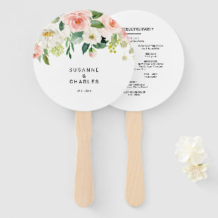 Greenery Elegant Floral Wedding Hand Fan