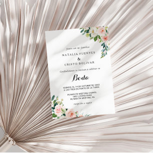 Greenery Elegant Floral Wedding Invitation