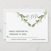 Greenery elegant  geometrical leaves branch RSPV
