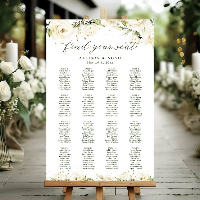 Greenery Elegant Rose floral find your seat Poster (Creator Uploaded)