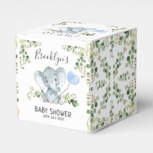 Greenery Elephant Balloon Baby Shower Favour Box