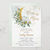 Greenery Elephant Moon Gender Neutral Baby Shower  Invitation (Front/Back)