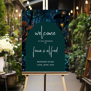 Greenery Enchanted Forest Wedding Welcome Sign