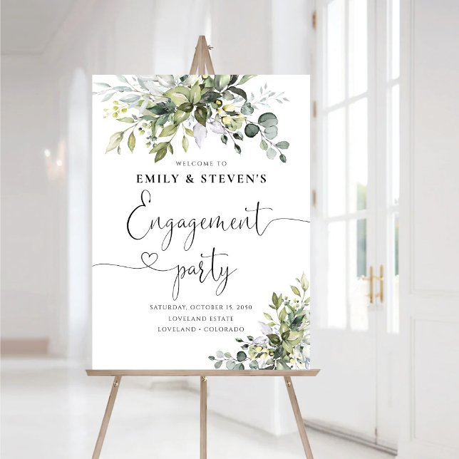 Greenery Engagement Party Foam Board (Creator Uploaded)