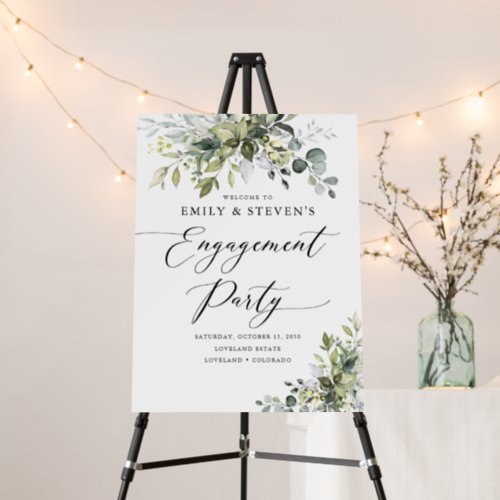 Greenery Engagement Party Foam Boards