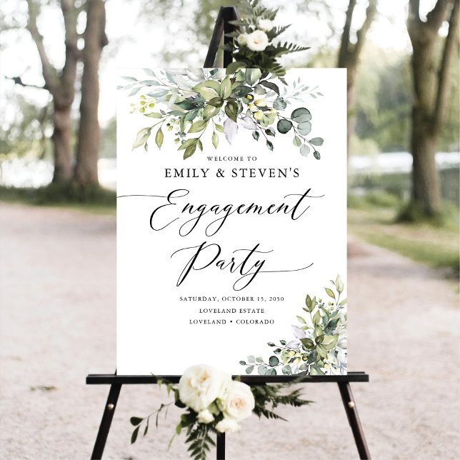 Greenery Engagement Party Foam Boards (Creator Uploaded)