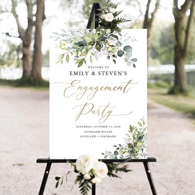 Greenery Engagement Party Foam Boards (Creator Uploaded)