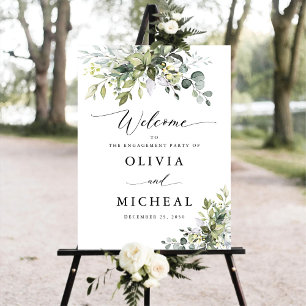 Greenery Engagement Party Foam Boards