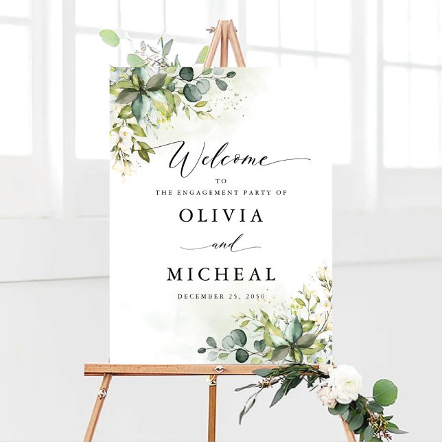 Greenery Engagement Party Foam Boards (Creator Uploaded)