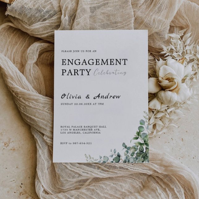 Greenery Engagement Party Wedding Invitation (Greenery Engagement Party Wedding Invitation)