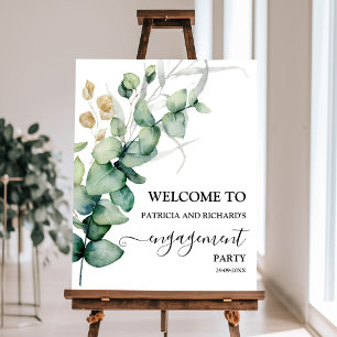 Greenery Engagement Party Welcome Sign