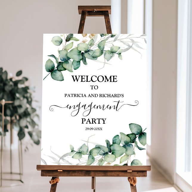 Greenery Engagement Party Welcome Sign  (Creator Uploaded)