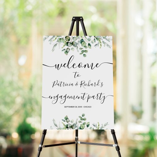 Greenery Engagement Party Welcome Sign Foam Board