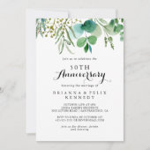 Greenery Eucalyptus 50th Wedding Anniversary Invitation (Front)