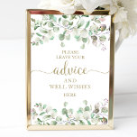 Greenery Eucalyptus Advice And Well Wishes Sign<br><div class="desc">Greenery Eucalyptus Advice And Well Wishes Sign</div>