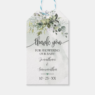 Greenery Eucalyptus Baby Shower Favor Tag