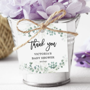 Greenery Eucalyptus Baby Shower Favor Tags