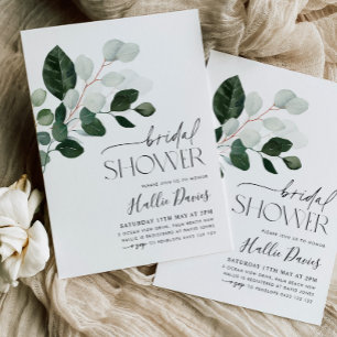 Greenery Eucalyptus Botanical Bridal Shower Invitation