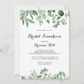 Greenery Eucalyptus Bridal Luncheon Bridal Shower Invitation (Front)