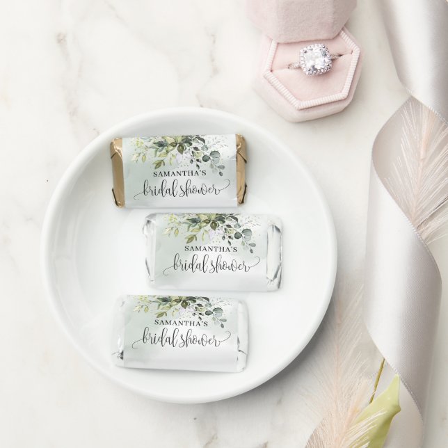 Greenery eucalyptus Bridal Shower  Hershey's Miniatures (Wedding)