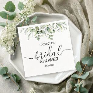 Greenery Eucalyptus Bridal Shower Napkins