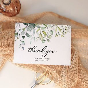 Greenery Eucalyptus Bridal Shower Thank You Card