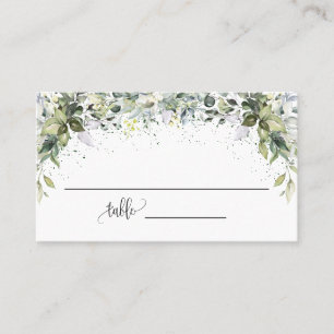 Greenery Eucalyptus Bridal Shower Wedding Flat Place Card