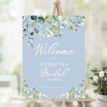 Greenery Eucalyptus Bridal Shower Welcome  Foam Board<br><div class="desc">Beautiful greenery eucalyptus on dusty blue welcome sign for bridal shower.a
Please get in touch with me via chat if you have questions about the artwork or need customization. PLEASE NOTE: For assistance on orders,  shipping,  product information,  etc.,  contact Zazzle Customer Care directly https://help.zazzle.com/hc/en-us/articles/221463567-How-Do-I-Contact-Zazzle-Customer-Support-.</div>