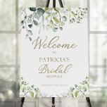 Greenery Eucalyptus Bridal Shower Welcome Foam Board<br><div class="desc">A greenery eucalyptus welcome sign for bridal shower. Easy to personalize with your details. Great for greenery or garden-themed bridal shower. Please get in touch with me via chat if you have questions about the artwork or need customization. PLEASE NOTE: For assistance on orders, shipping, product information, etc., contact Zazzle...</div>