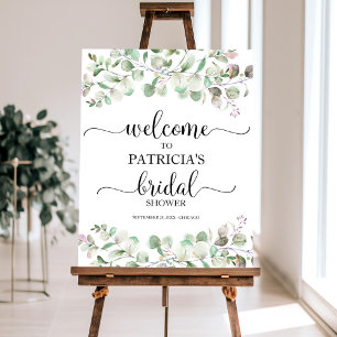 Greenery Eucalyptus Bridal Shower Welcome Foam Board