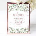Greenery Eucalyptus Bridal Shower Welcome Poster<br><div class="desc">A greenery eucalyptus welcome sign for bridal shower. Easy to personalize with your details. Great for greenery or garden-themed bridal shower. Please get in touch with me via chat if you have questions about the artwork or need customization. PLEASE NOTE: For assistance on orders, shipping, product information, etc., contact Zazzle...</div>