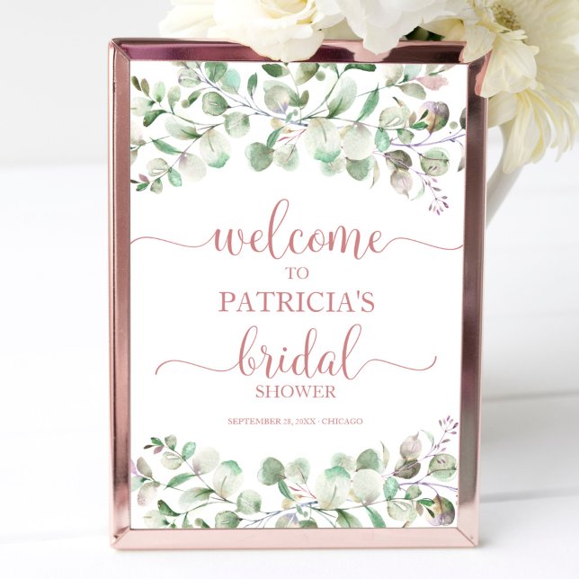 Greenery Eucalyptus Bridal Shower Welcome Poster (Creator Uploaded)