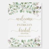 Greenery Eucalyptus Bridal Shower Welcome Sign (Front)