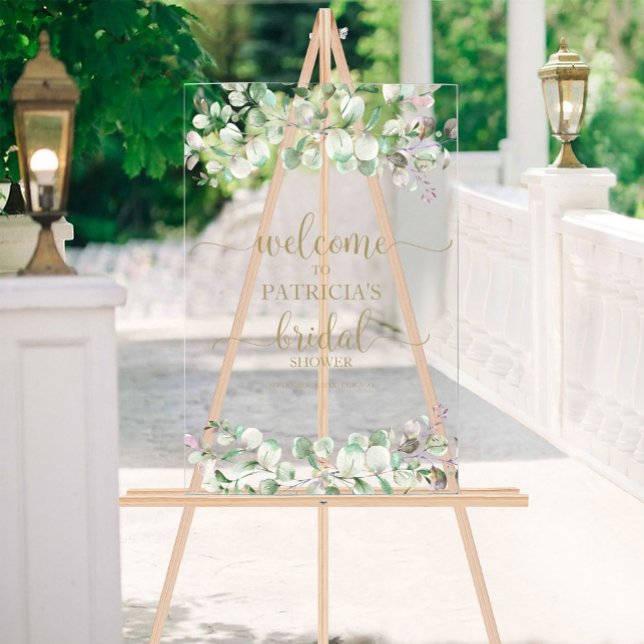 Greenery Eucalyptus Bridal Shower Welcome Sign (Creator Uploaded)