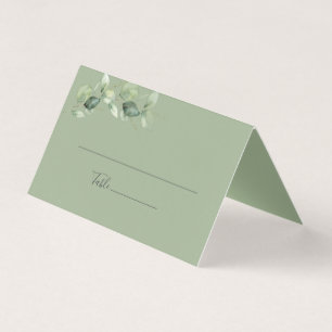 Greenery Eucalyptus Foliage Wedding Place Card