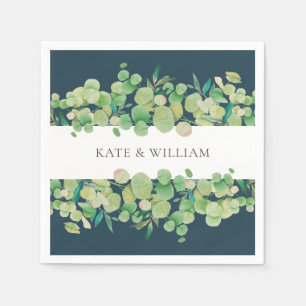 Greenery Eucalyptus Garland Wedding Napkins
