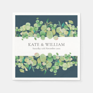 Greenery Eucalyptus Garland Wedding Napkins