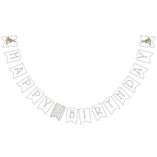 Greenery Eucalyptus Girl's First Birthday Bunting Flags