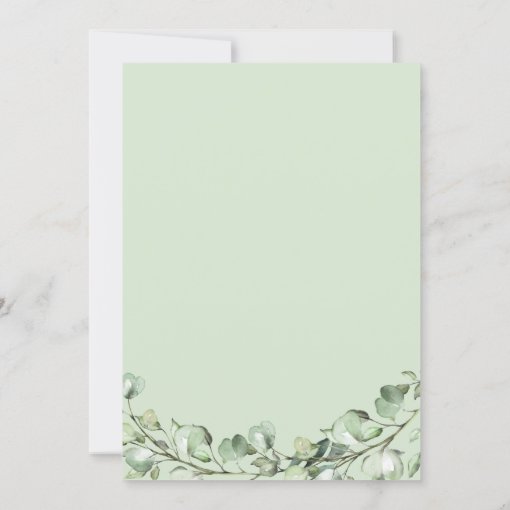 Greenery Eucalyptus Gold Geometric Bridal Shower Invitation Zazzle 9158