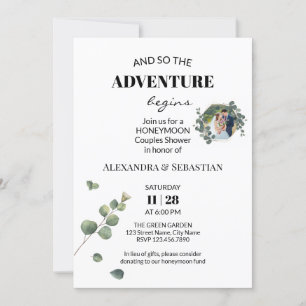 Greenery Eucalyptus Honeymoon Shower Invitation